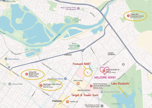 a view of a table & chairs in a room