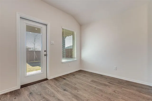 an empty room with a window