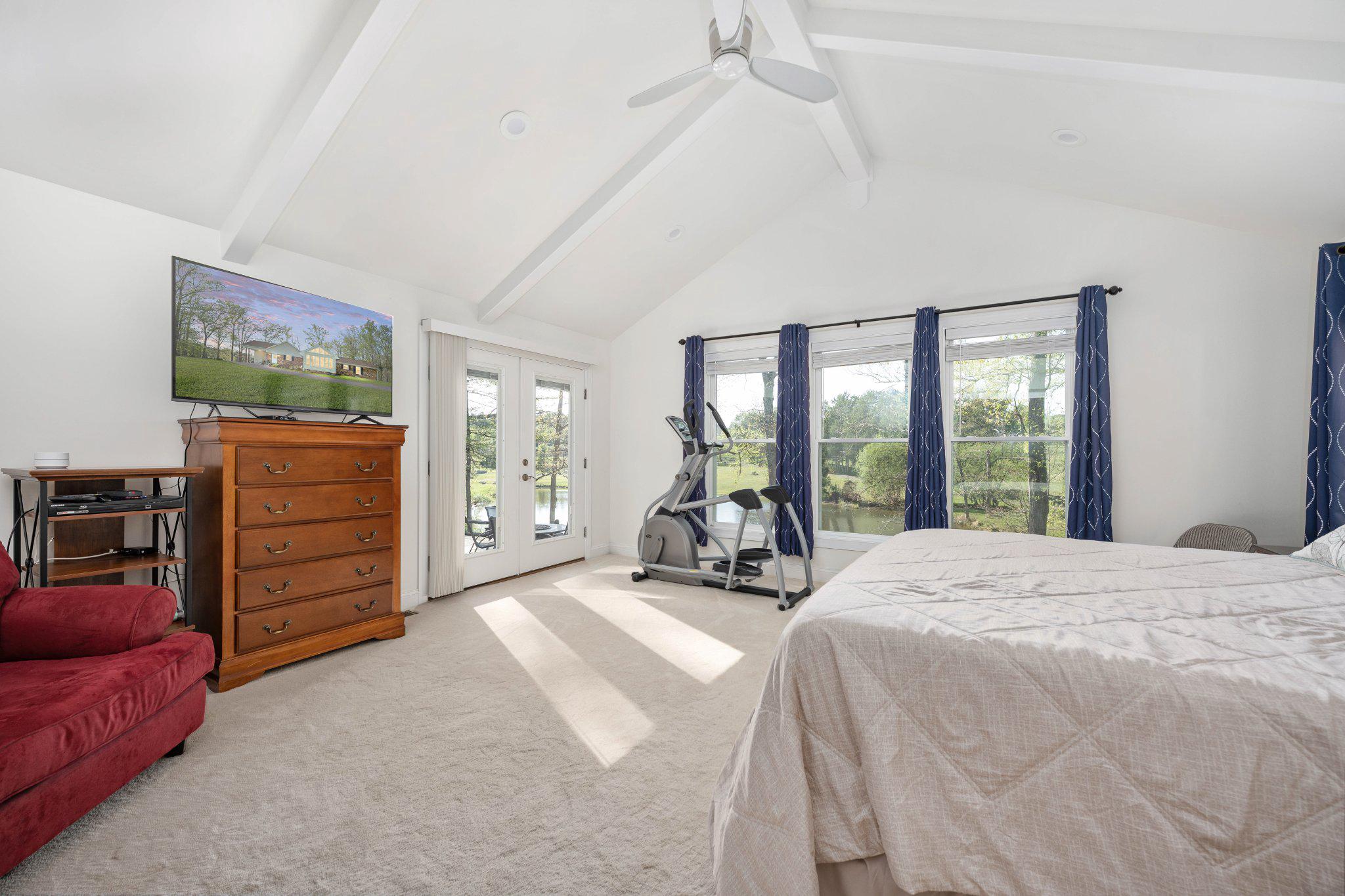 5699 Red Brick Road Warrenton, VA 20187 - Photo 24 of 35 Master Bedroom 1 Pond and Patio Views