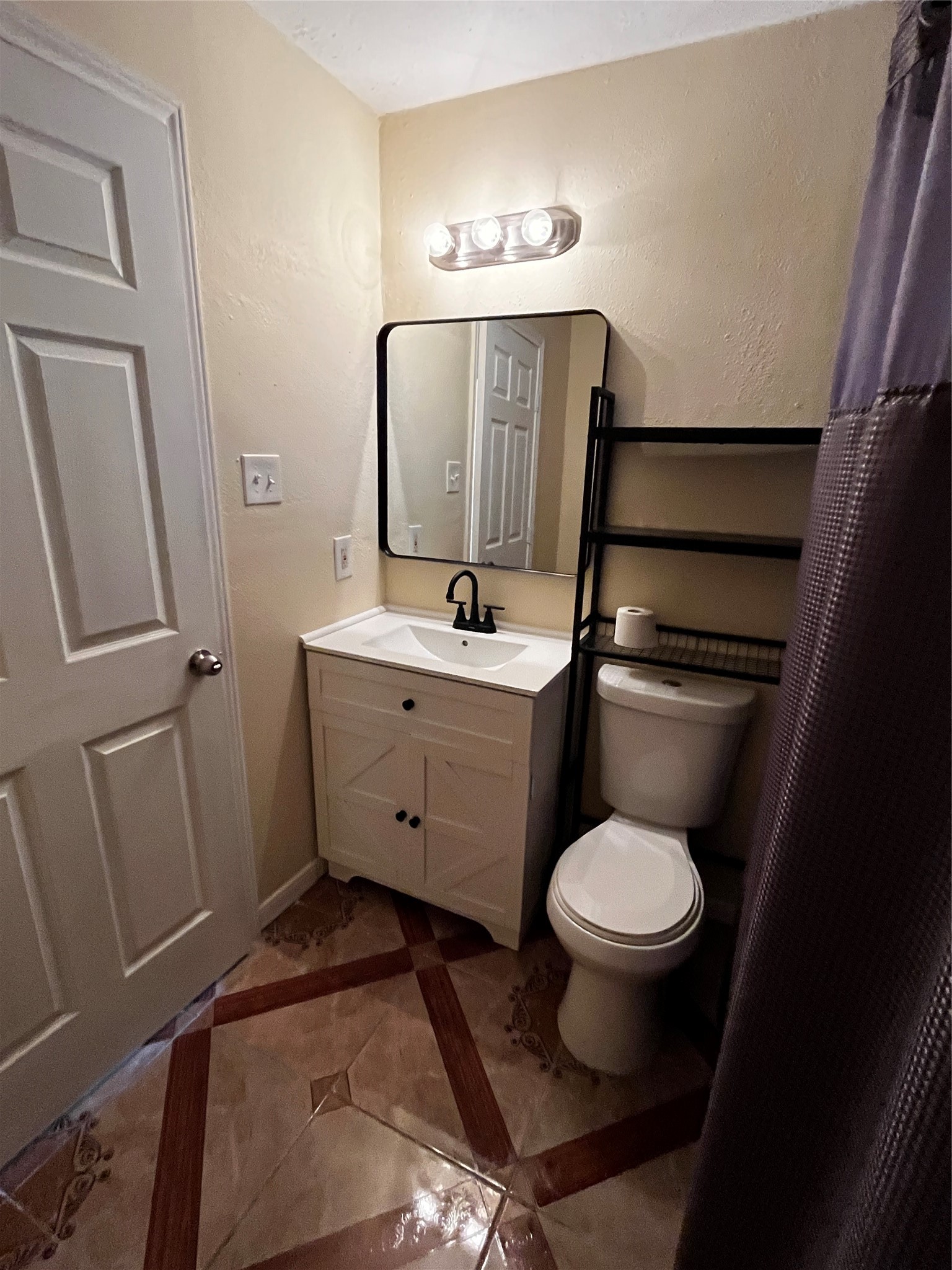 3163 Roe Drive Houston, TX 77087 - Photo 36 of 47 a bathroom with a toilet sink and mirror