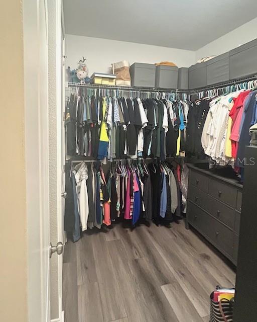 13850 Moosehead Circle Hudson, FL 34669 - Photo 23 of 71 a view of walk in closet with clothes and shoes