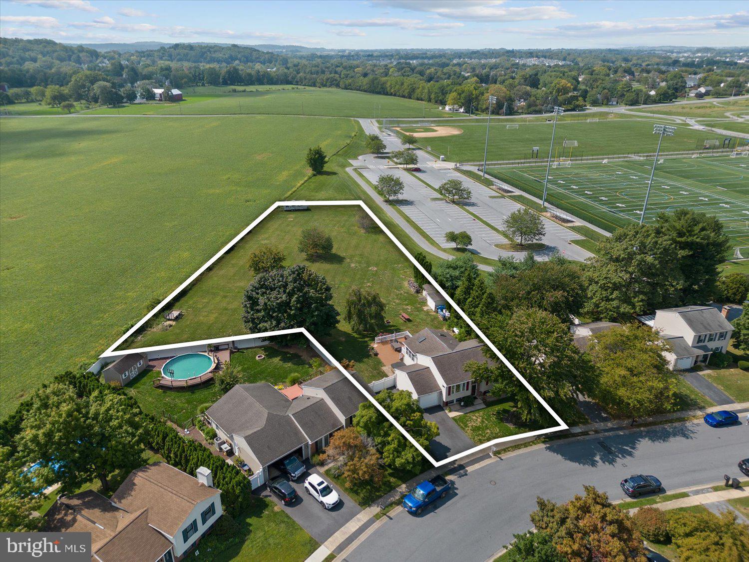 220 Derbyshire Road Lancaster, PA 17601 - Photo 36 of 40 Lot lines from areal view