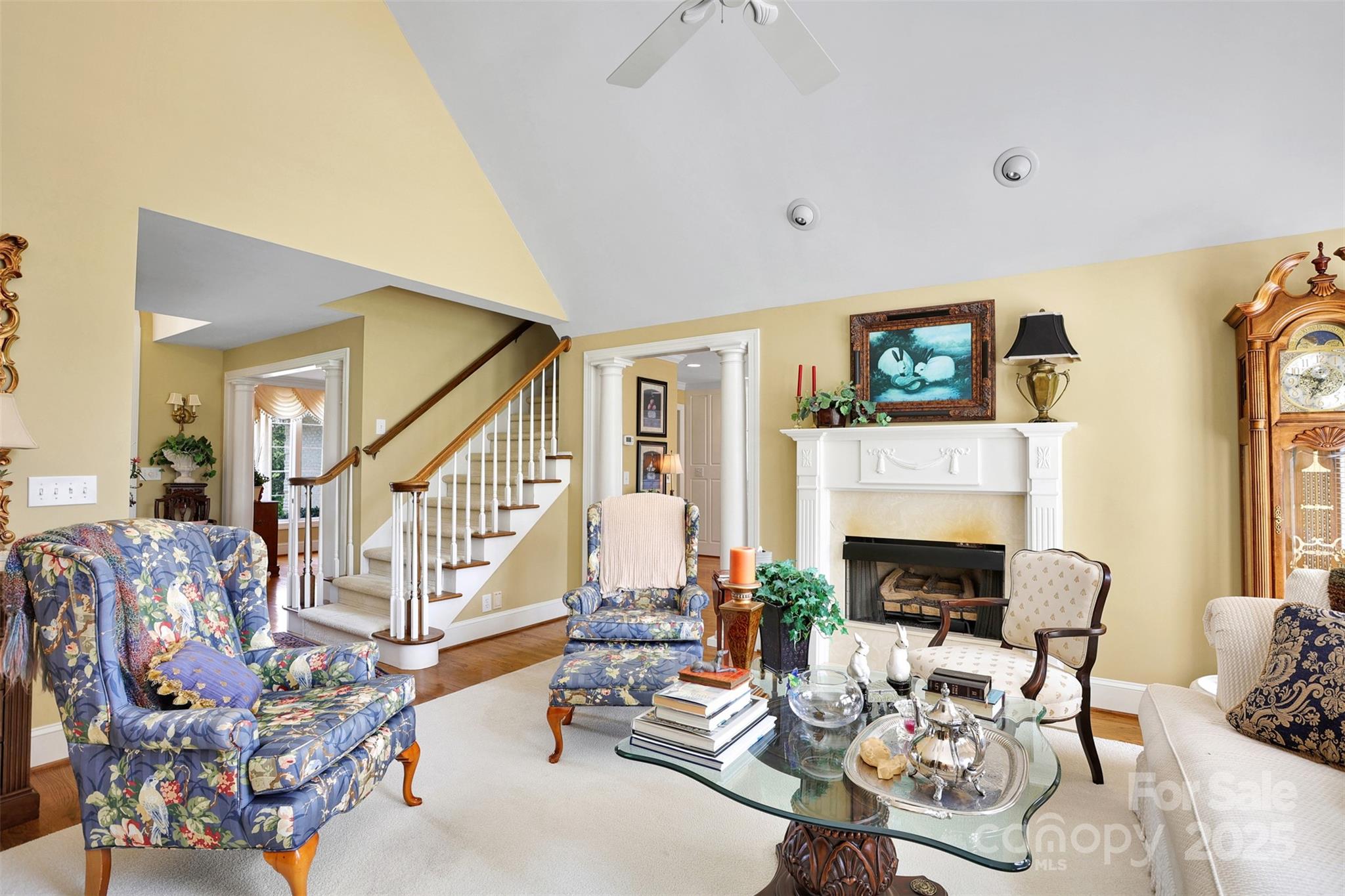 25683 April Lane Albemarle, NC 28001 - Photo 10 of 42 a living room with furniture and a fireplace
