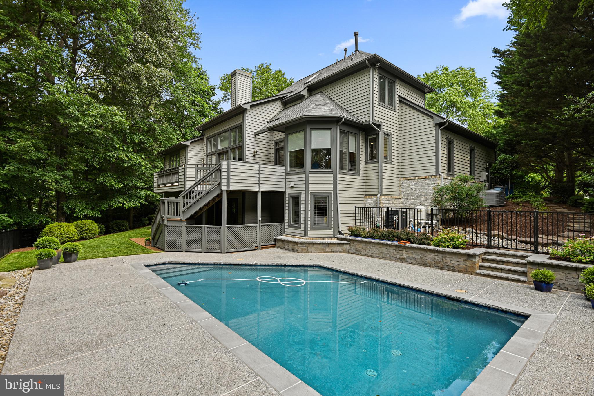 11217 Bright Pond Lane Reston, VA 20194 - Photo 60 of 72 View of house from the pool