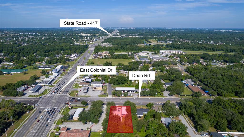 an aerial view of a city