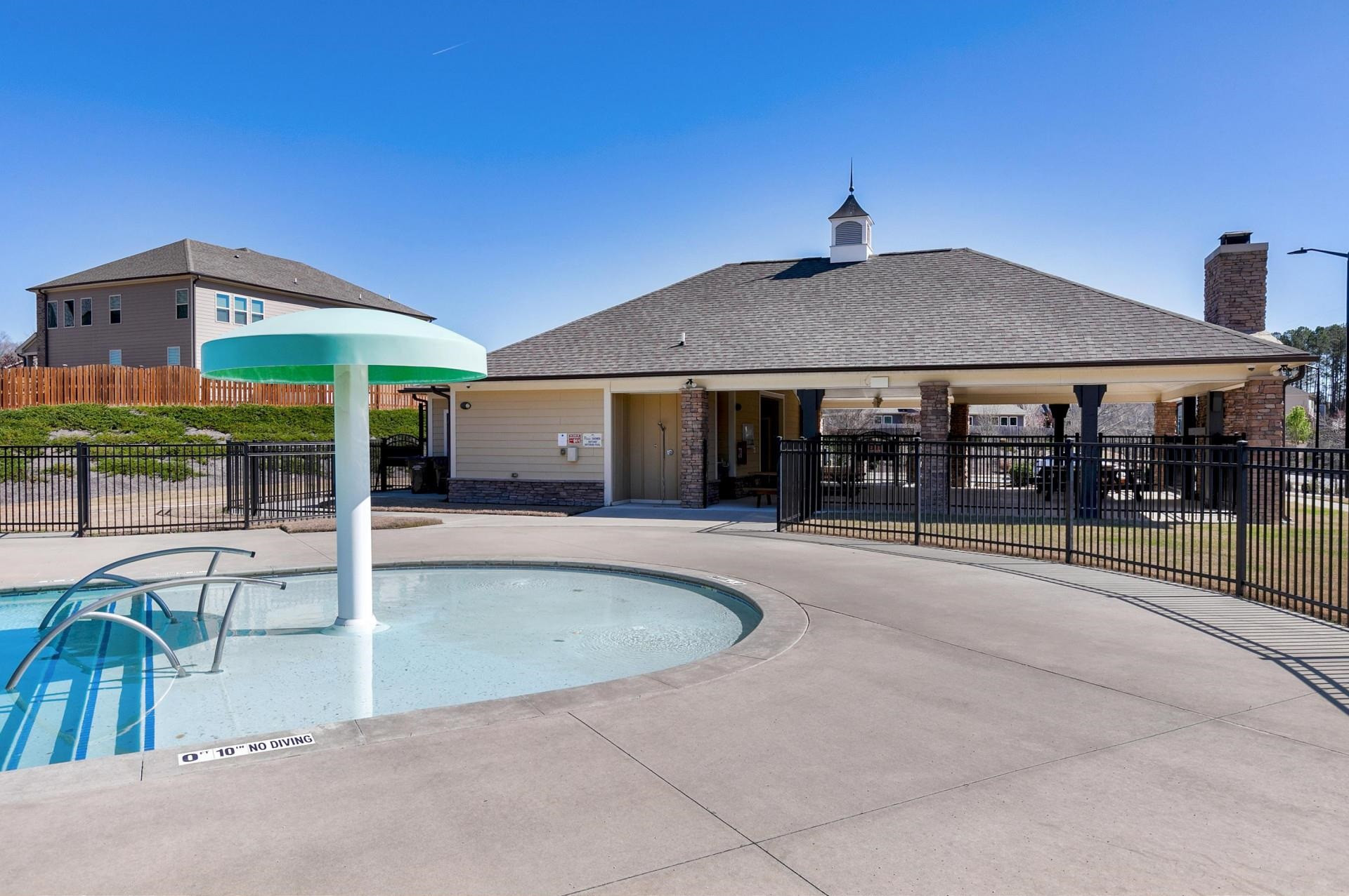 1016 Capstone Drive Durham, NC 27713 - Photo 47 of 50 a swimming pool with outdoor seating and yard