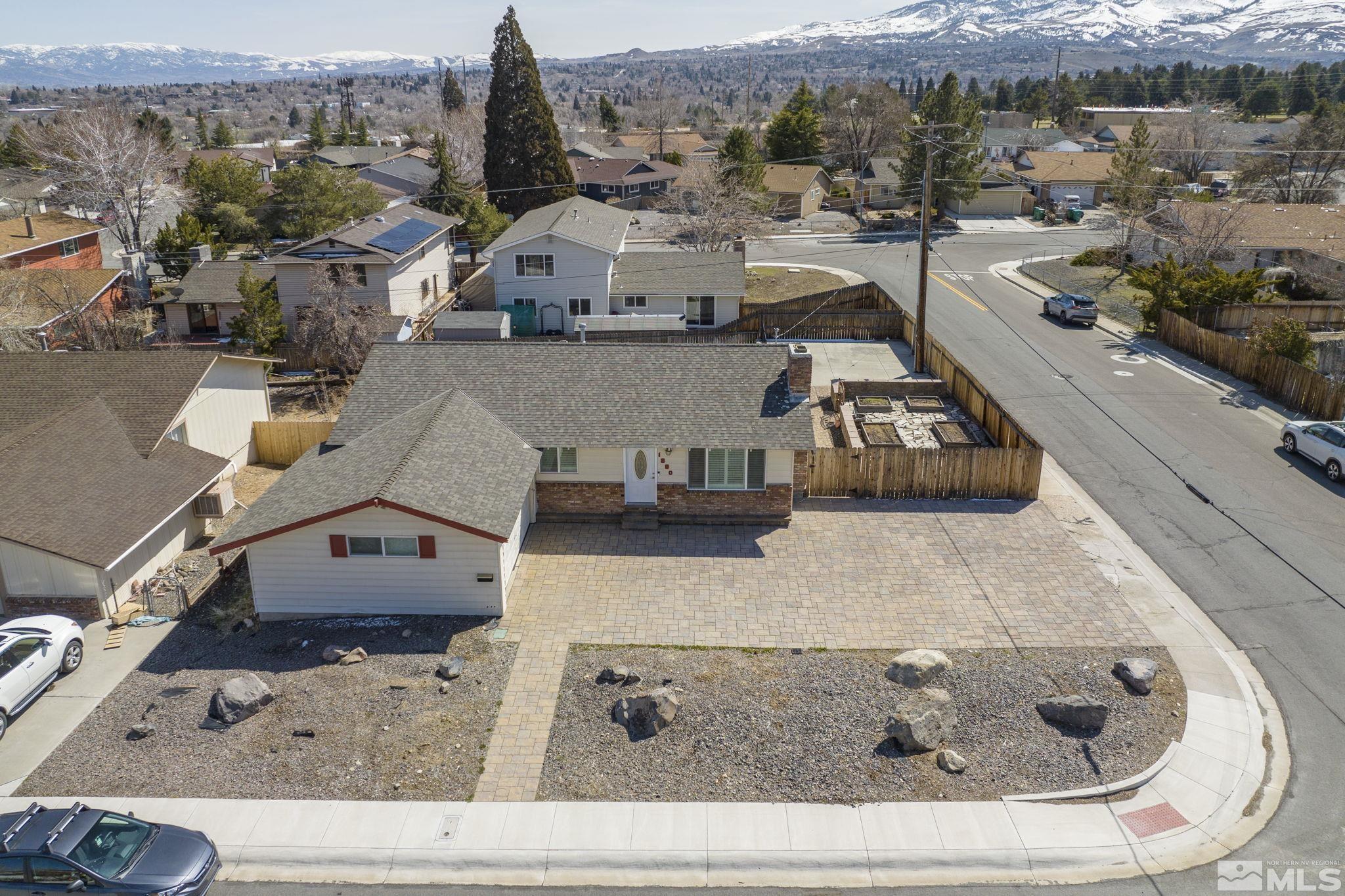 1890 Carlin Street Reno, NV 89503 - Photo 36 of 40 an aerial view of a house with a garden