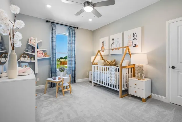 a view of a park with a trees