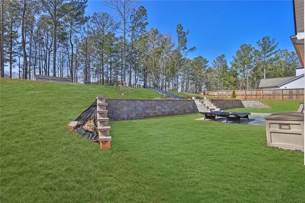 a view of a park with bench in a park
