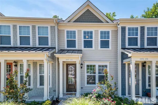 front view of a brick house