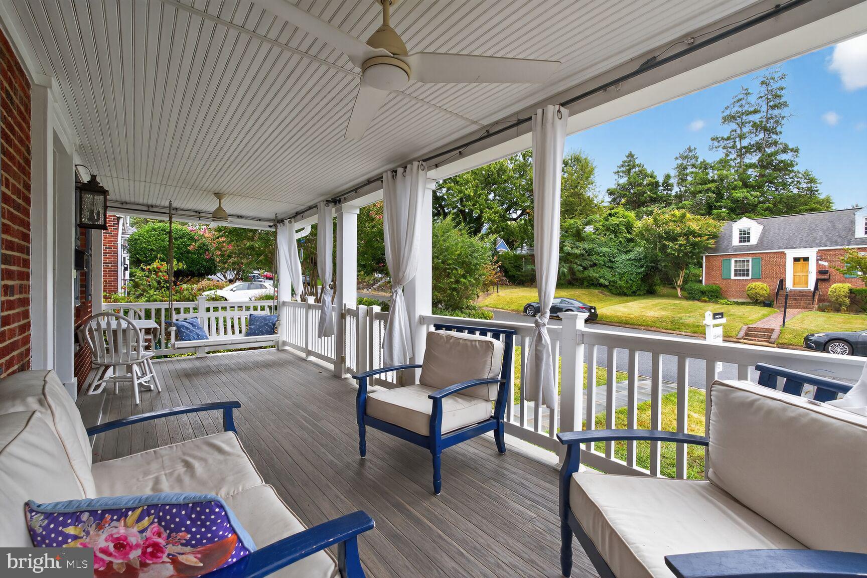 5021 25th Road North Arlington, VA 22207 - Photo 23 of 35 a view of a porch with furniture and garden