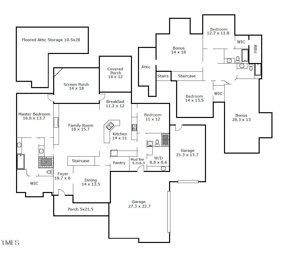 3128 McDade Farm Road Raleigh, NC 27616 - Photo 66 of 66 Floorplan