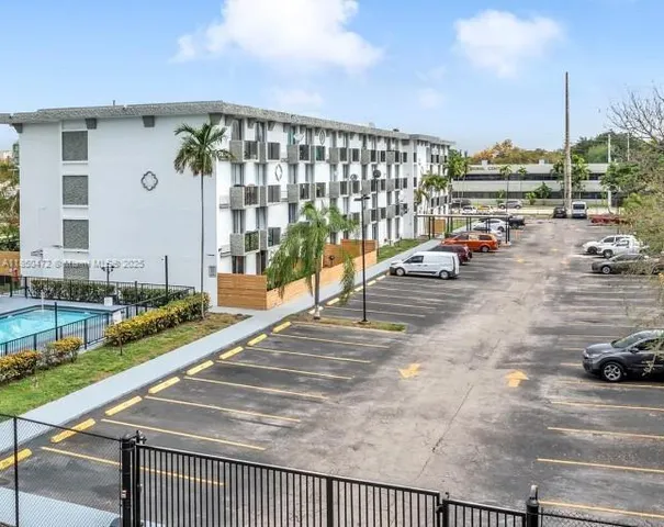 a view of a balcony with city view