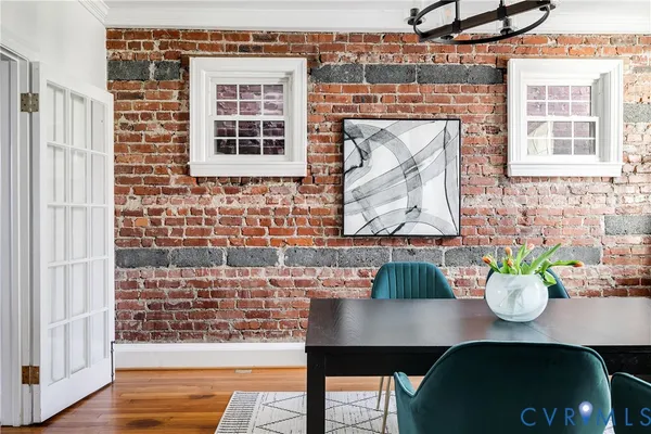 a room with a table and chair