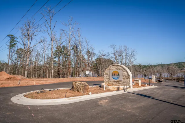 a view of a lake with houses