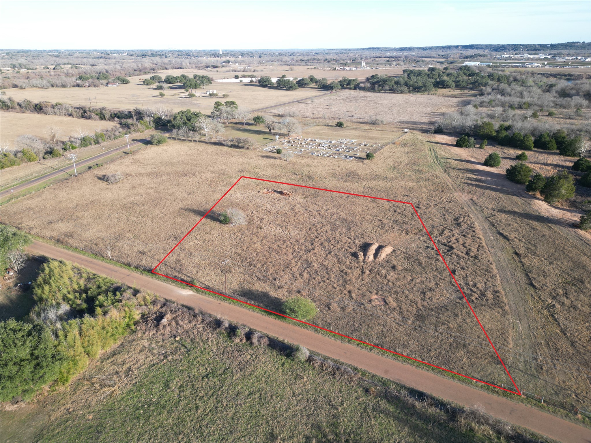 Tbd Trinity School Road La Grange, TX 78945 - Photo 6 of 9 Overview of rural landscape featuring property parcel outlined