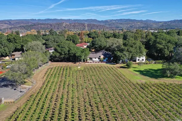 a view of a backyard with a garden