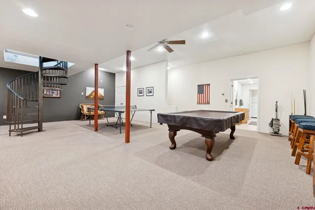 a view of front door with a bedroom