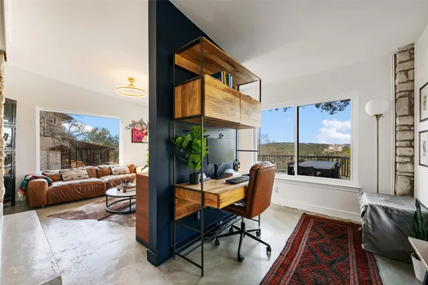 a outdoor space with furniture