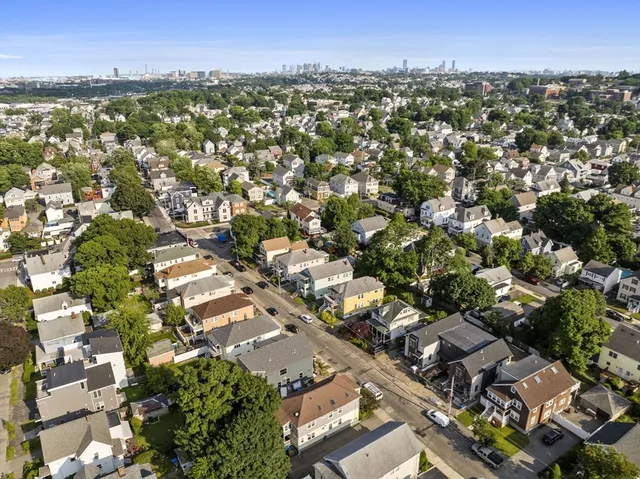 an aerial view of multiple house