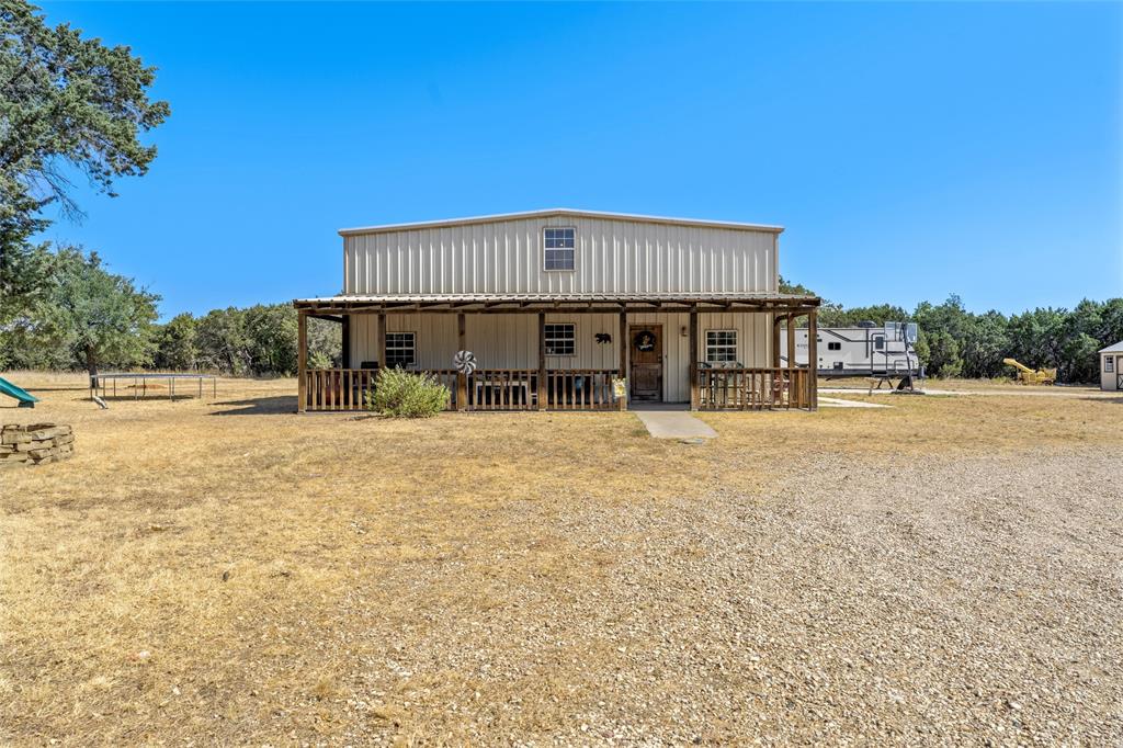 View of front of property featuring board and batten siding