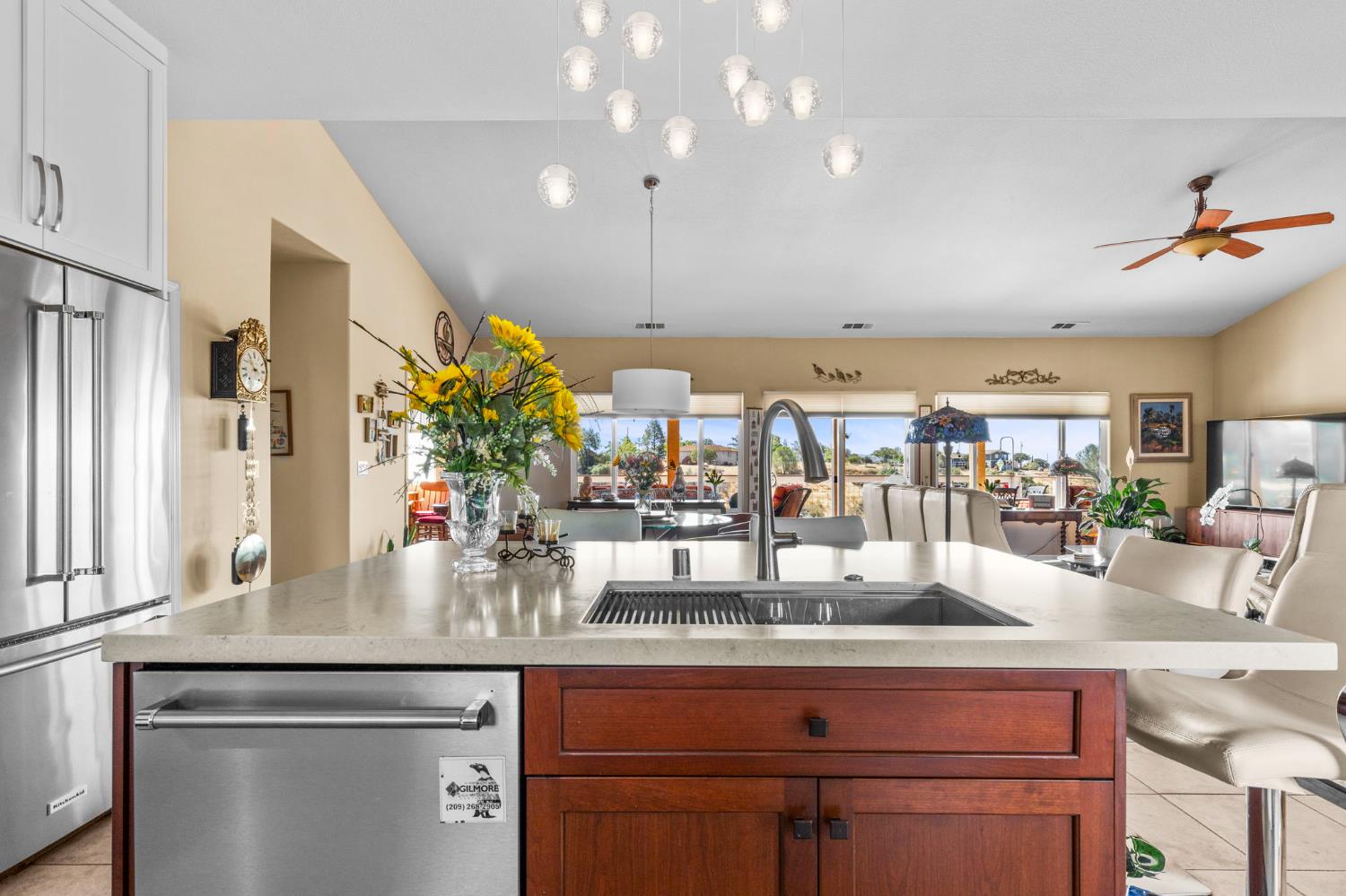 3235 Hagen Road Valley Springs, CA 95252 - Photo 14 of 40 a kitchen with stainless steel appliances granite countertop a lot of counter space and a sink