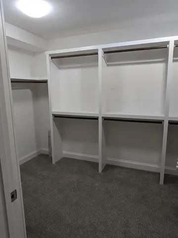 a close view of closet