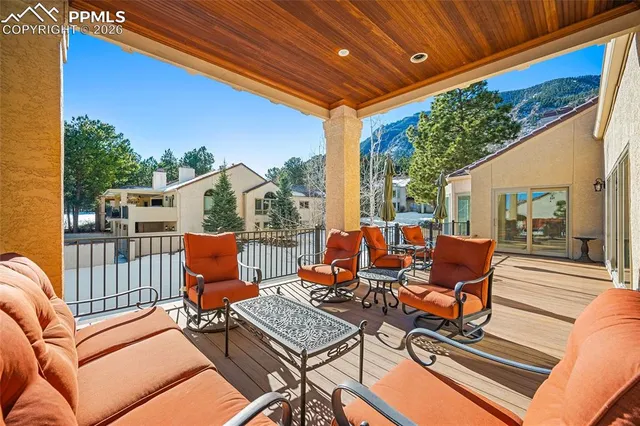 a outdoor living space with patio furniture