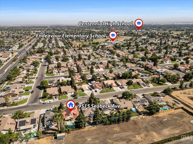 an aerial view of a city