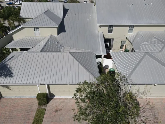 an aerial view of multiple house