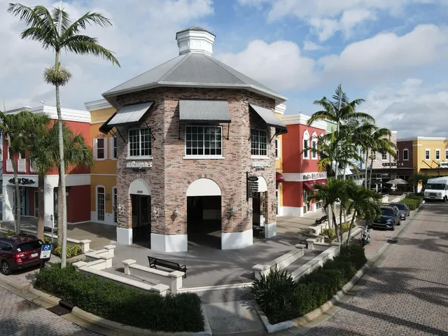 an aerial view of a building