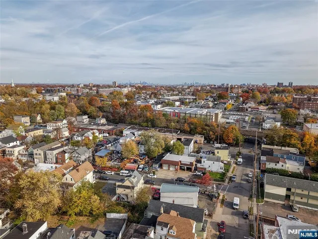 an aerial view of a city