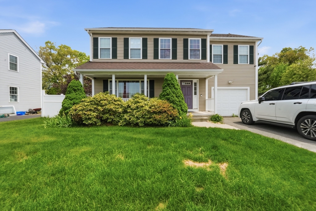 a house view with a garden space