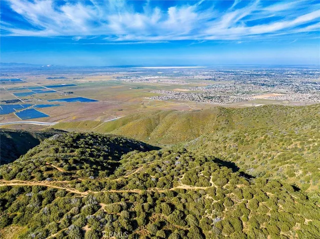 a view of an outdoor space with mountain view