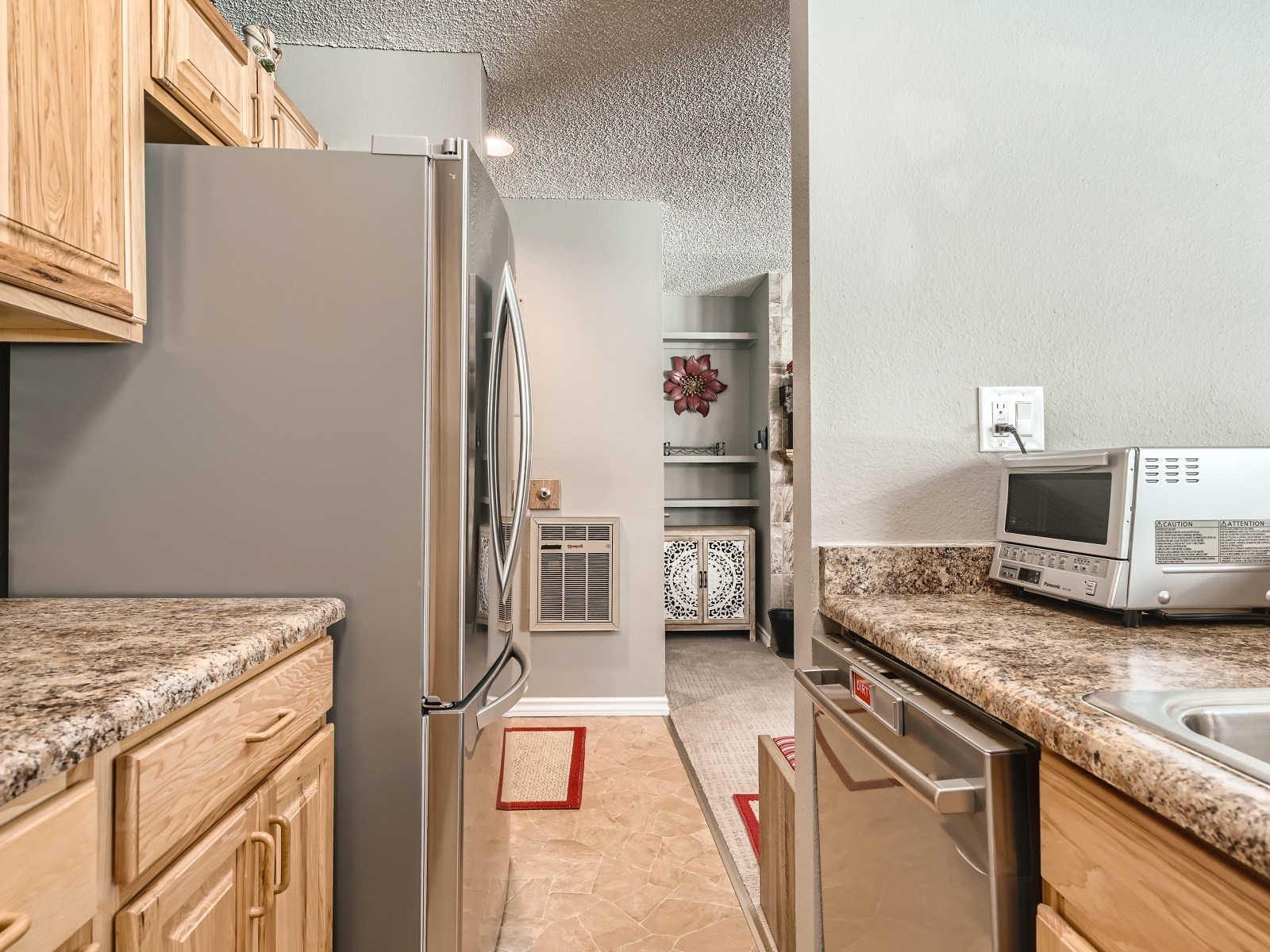 Kitchen with new appliances and induction range