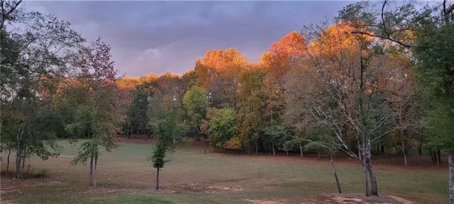 a view of a kitchen with stainless steel appliances granite countertop a sink and white cabinets