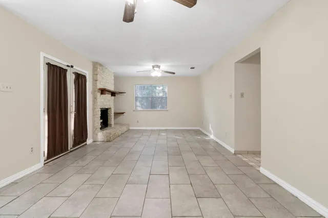 a view of a livingroom with a pathway