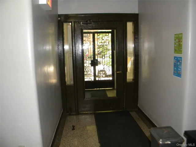 a view of hallway with windows