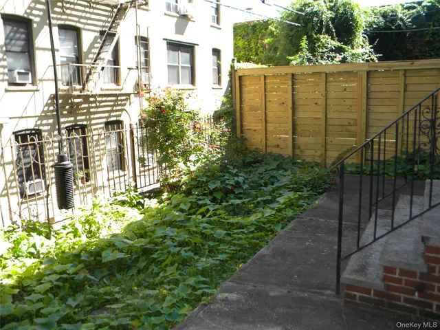 a view of a pathway of a building