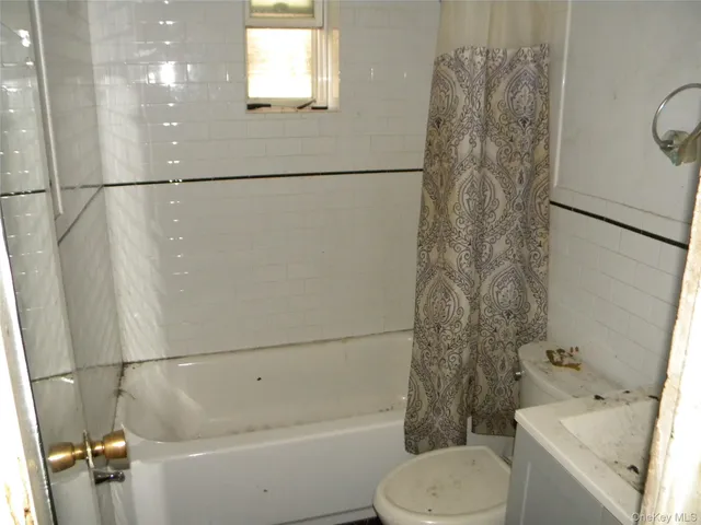 a bathroom with a toilet and a bathtub