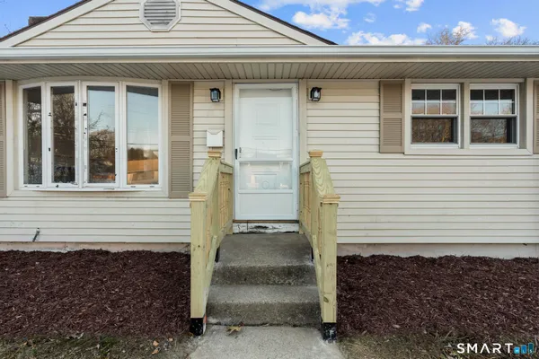 a front view of a house