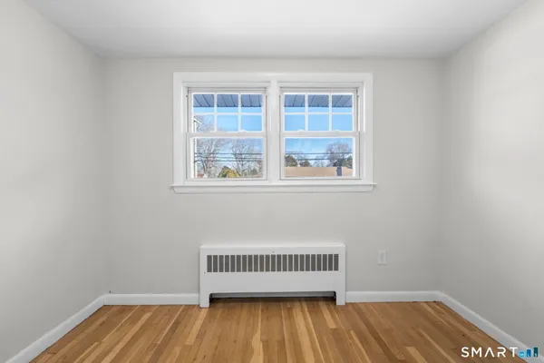 an empty room with a window