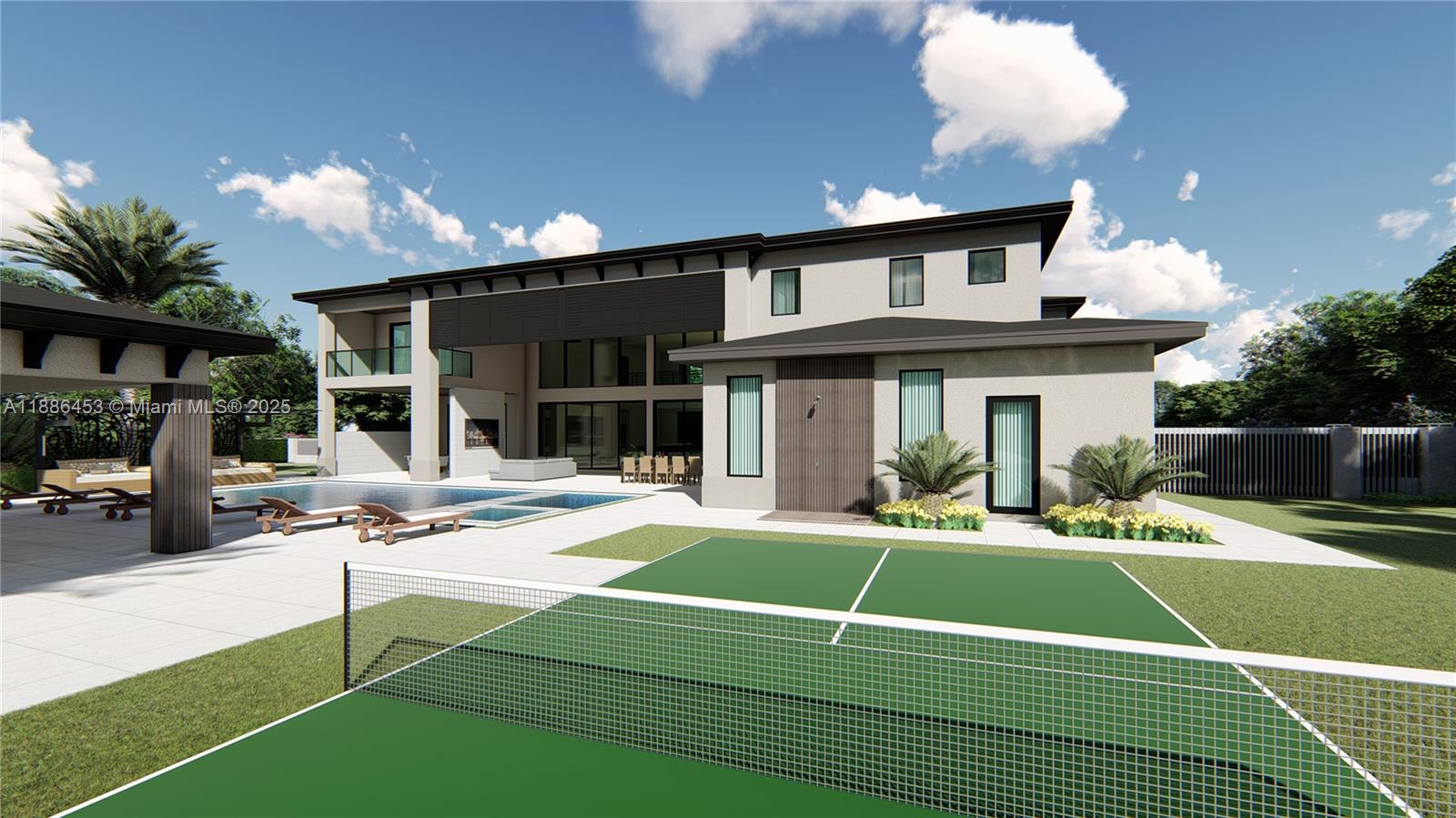 13440 Southwest 36th Court Davie, FL 33330 - Photo 16 of 19 a view of a house with a swimming pool and furniture