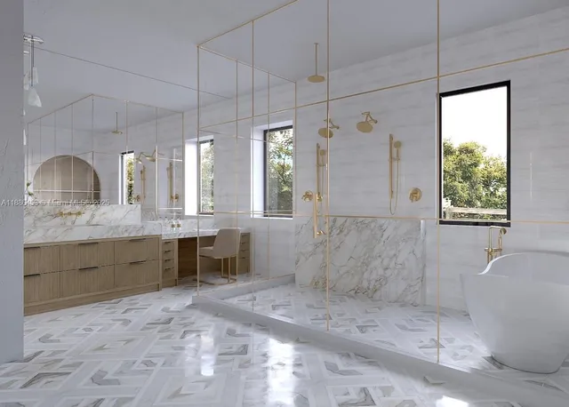 a bathroom with a double vanity sink a toilet a mirror and shower