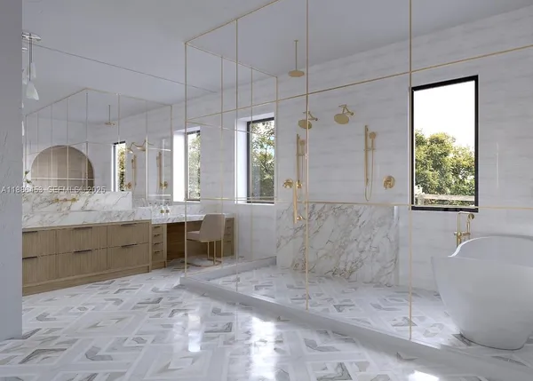 a bathroom with a double vanity sink a toilet a mirror and shower