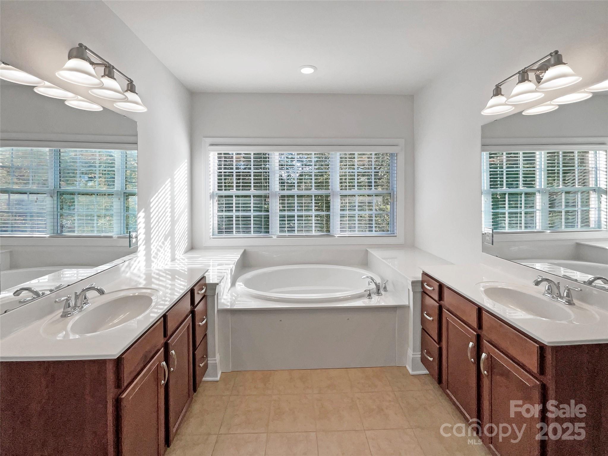 6615 Springs Mill Road Charlotte, NC 28277 - Photo 5 of 23 a spacious bathroom with a tub double sink and mirror