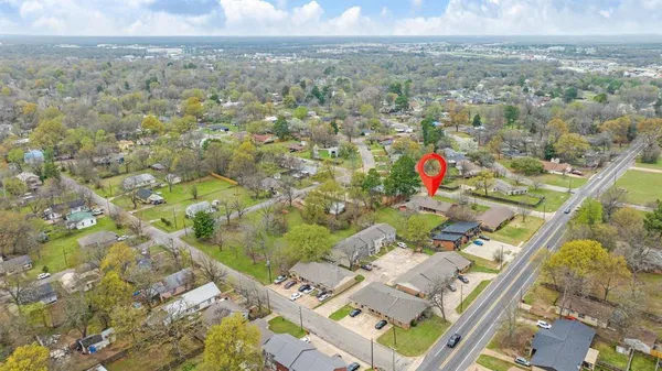 an aerial view of multiple house