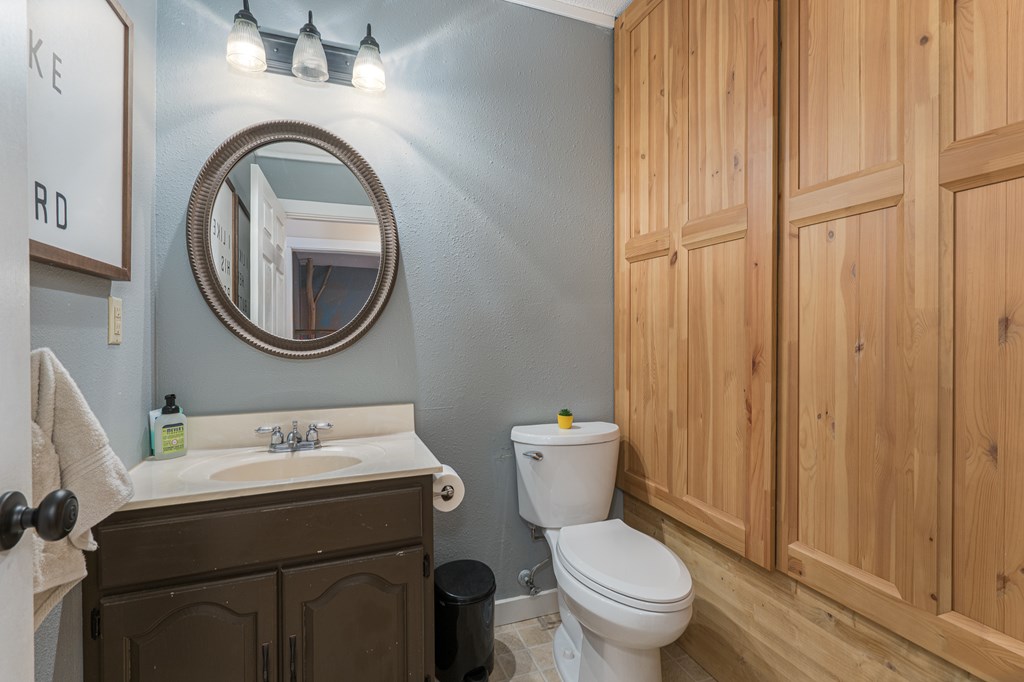 264 Tommy's Lane Murphy, NC 28906 - Photo 20 of 53 a bathroom with a toilet sink vanity and mirror