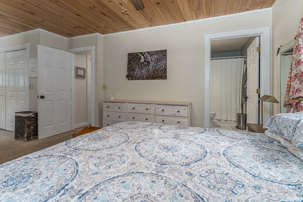 264 Tommy's Lane Murphy, NC 28906 - Photo 24 of 53 a bedroom with a large bed and a large mirror