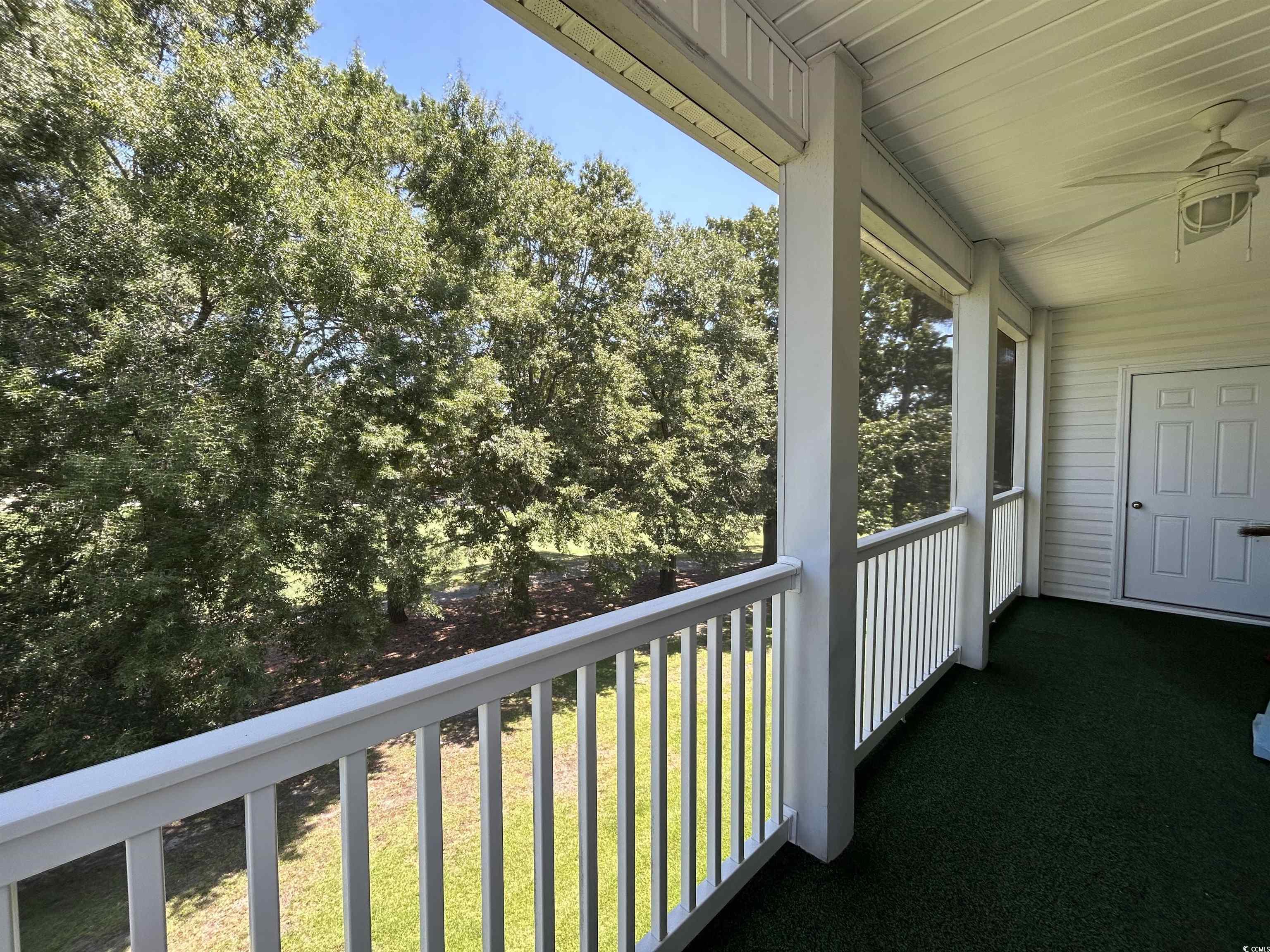 1525 Lanterns Rest Road, Unit 301 Myrtle Beach, SC 29579 - Photo 12 of 34 Balcony featuring ceiling fan